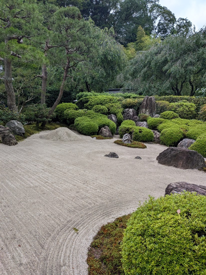 A quiet raked garden